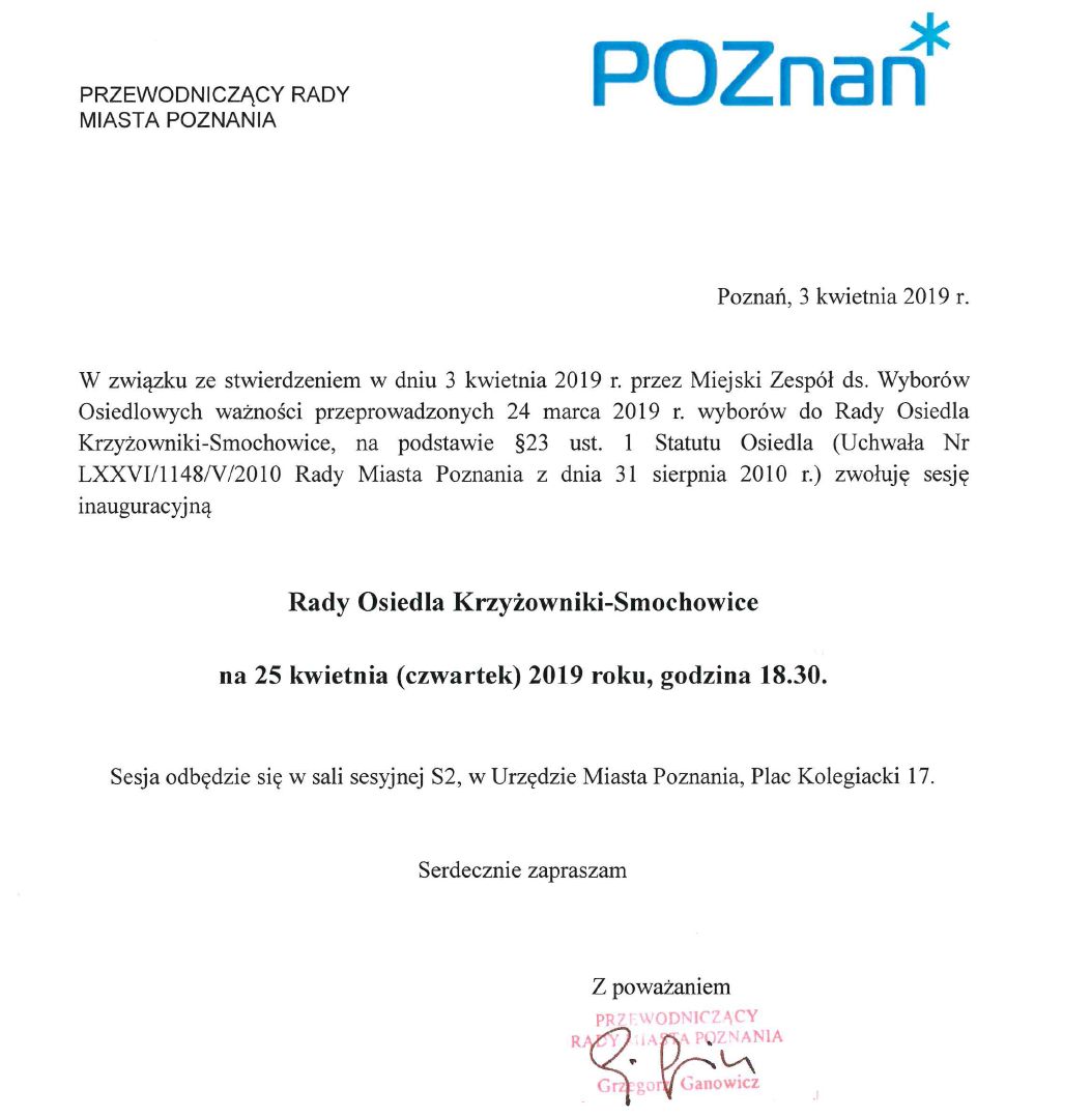 sesja I zwolanie